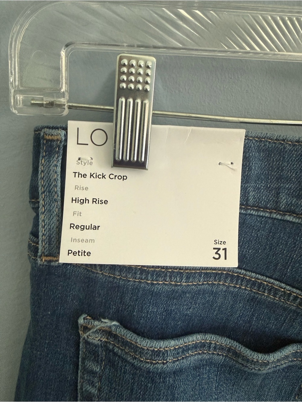 LOFT The Kick Crop High Waist Jeans - Picture 5 of 8